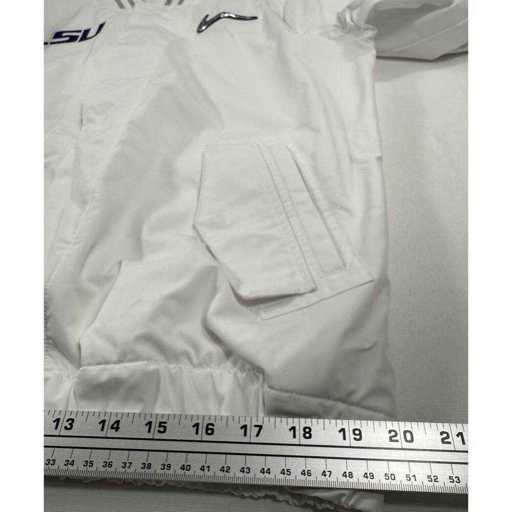 NIKE ON-FIELD x LSU TIGERS Sz LSideline Players Jacket Snap Front White Mens - Picture 14 of 16